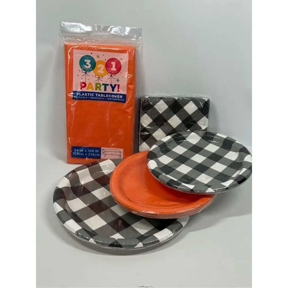 D2 Party Decorations- 5 piece tablecloth, plates and napkins